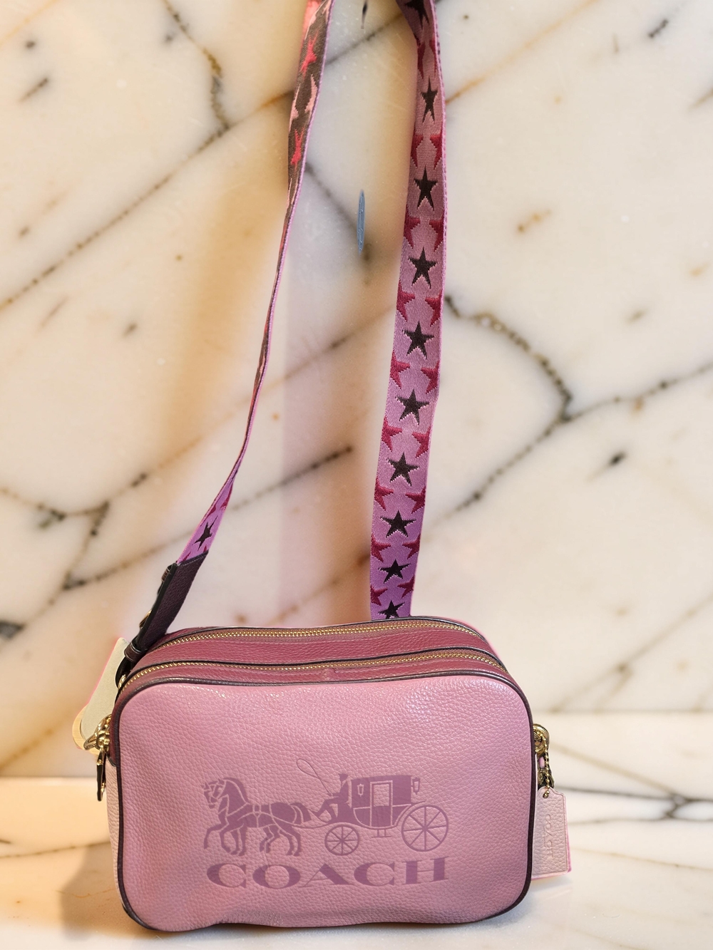Coach Jes Crossbody in Colorblock Rose - 2 Hangtags - Picture 3 of 12